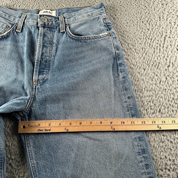 AGOLDE Jeans Womens 24 Low Slung Baggy in Libertine Wide Leg Light Blue Denim - Picture 8 of 16